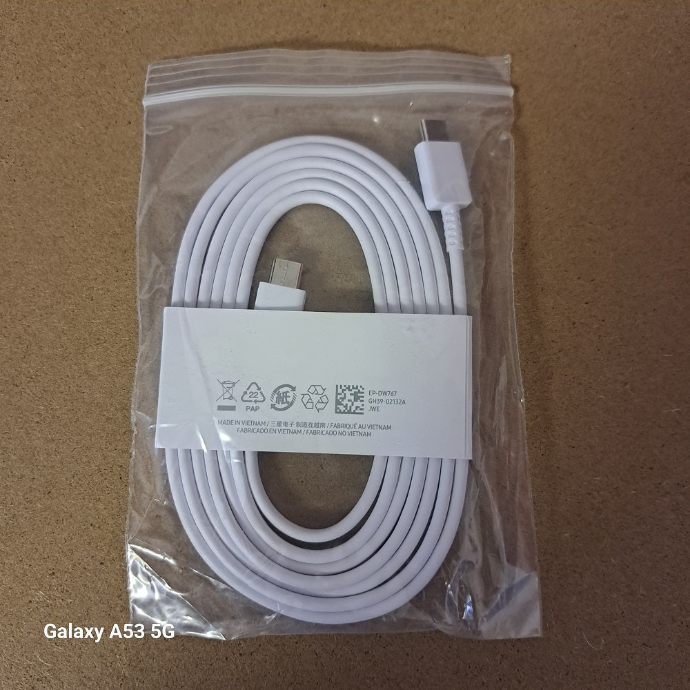 Samsung USB-C to USB-C 3A White Cable (EP-DW767JWE) - 1.8m