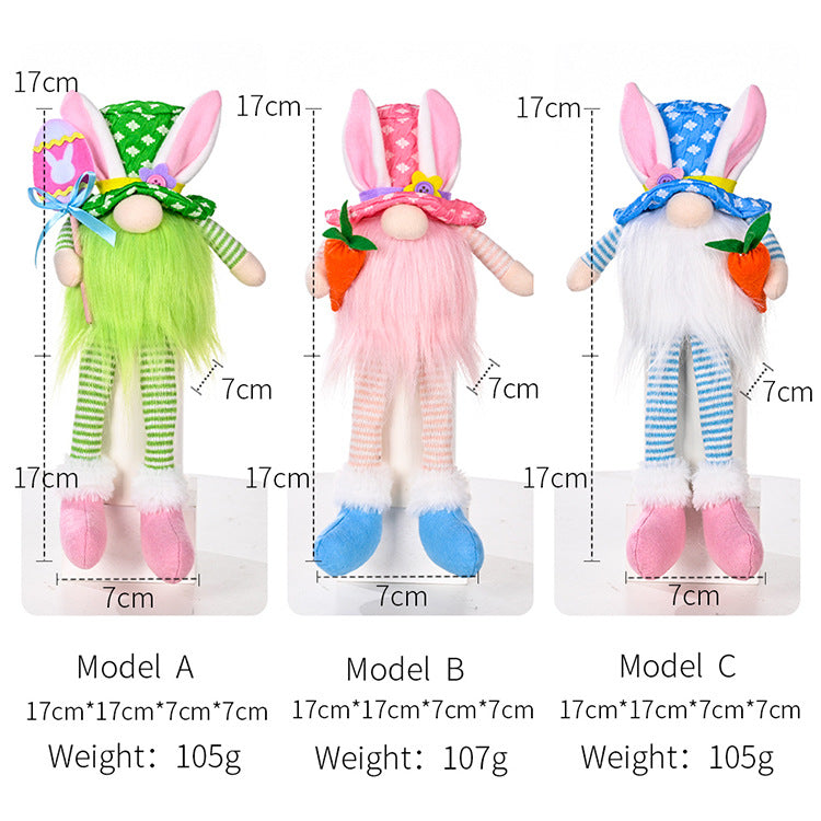 Long Legged Bunny With Easter Decorations And Lights