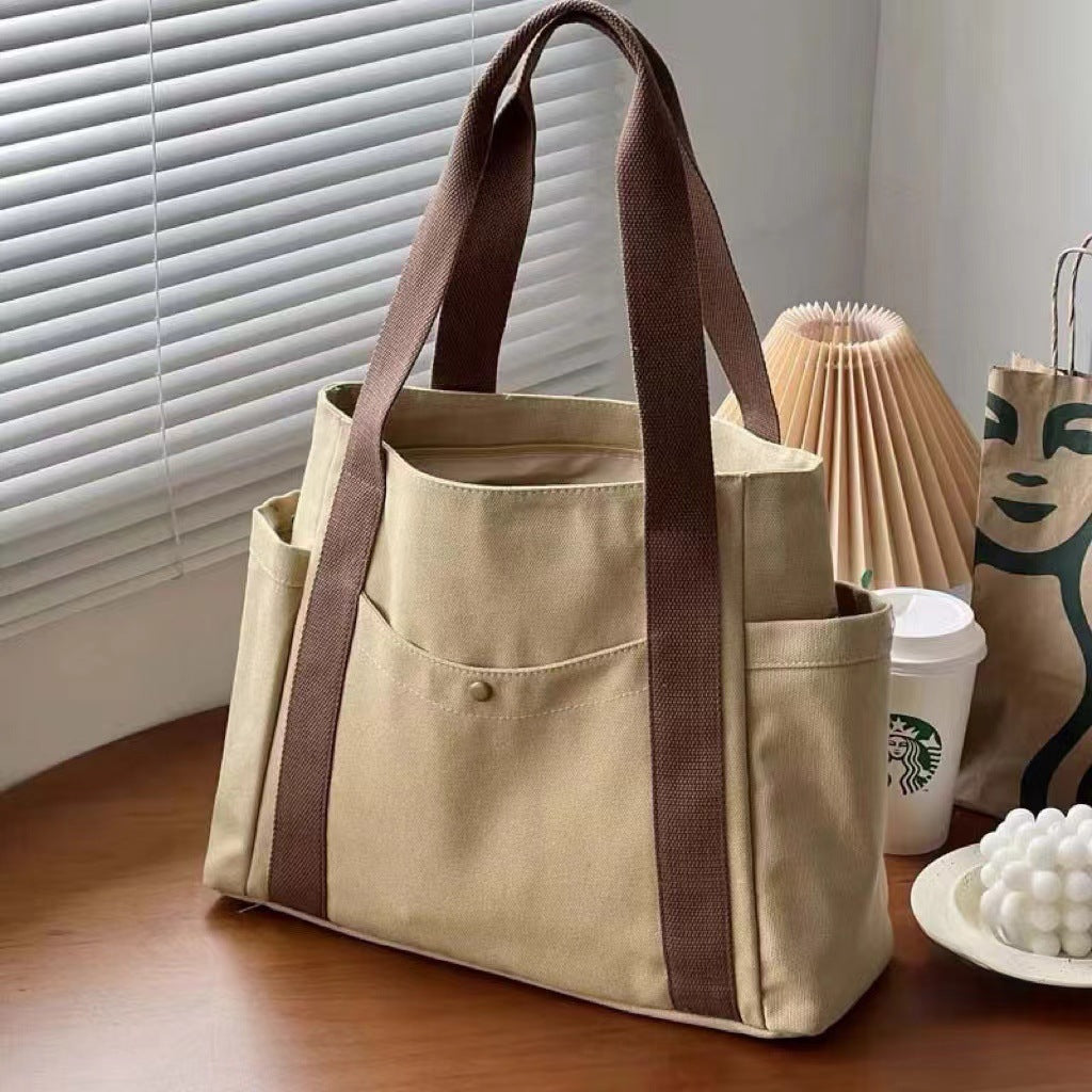 Commuter's All-matching Artistic One-shoulder Canvas Bag