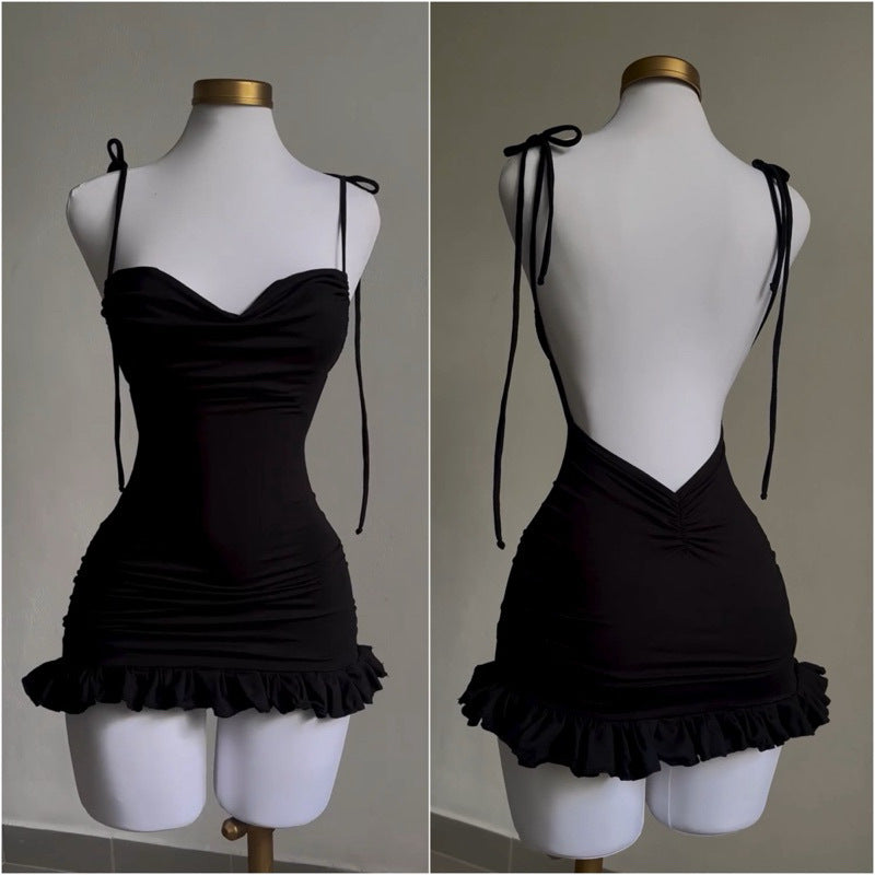 Summer Y2g Backless Lace-up Hot Girl Dress