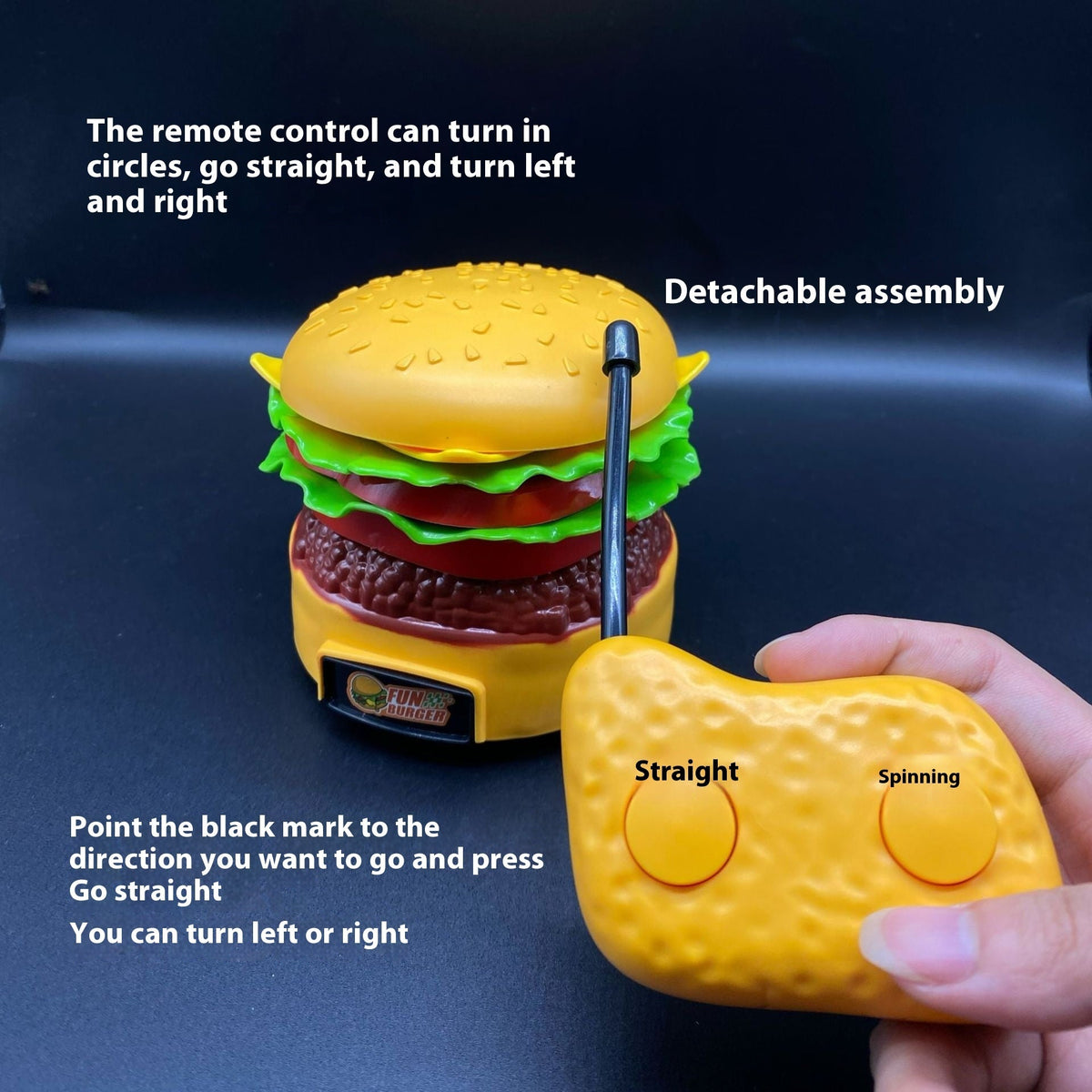 Remote Control Hamburger Car Electric Creative Gift Toy Car