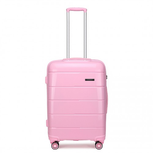 K1997L - KONO 20 INCH CABIN SIZE HARD SHELL PP SUITCASE - PINK