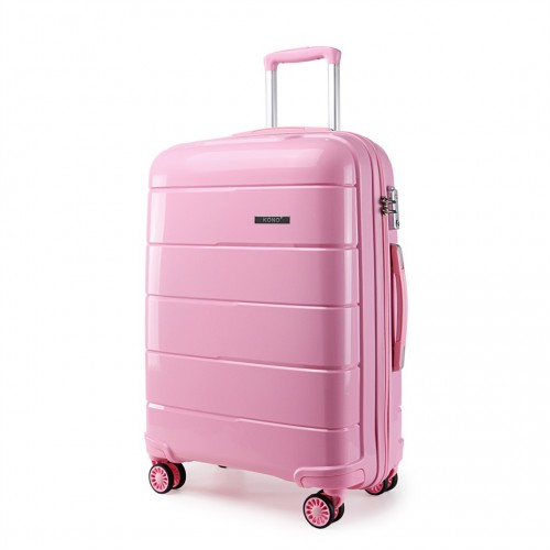 K1997L - KONO 24 INCH HARD SHELL PP SUITCASE - PINK