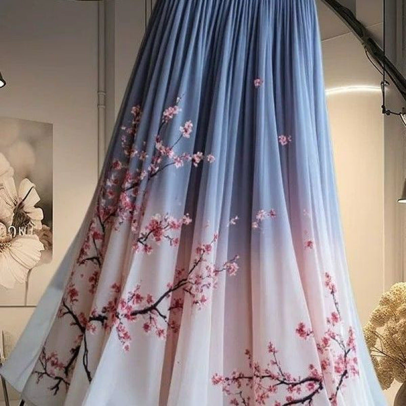 Women's Chinese-style Printed Skirt