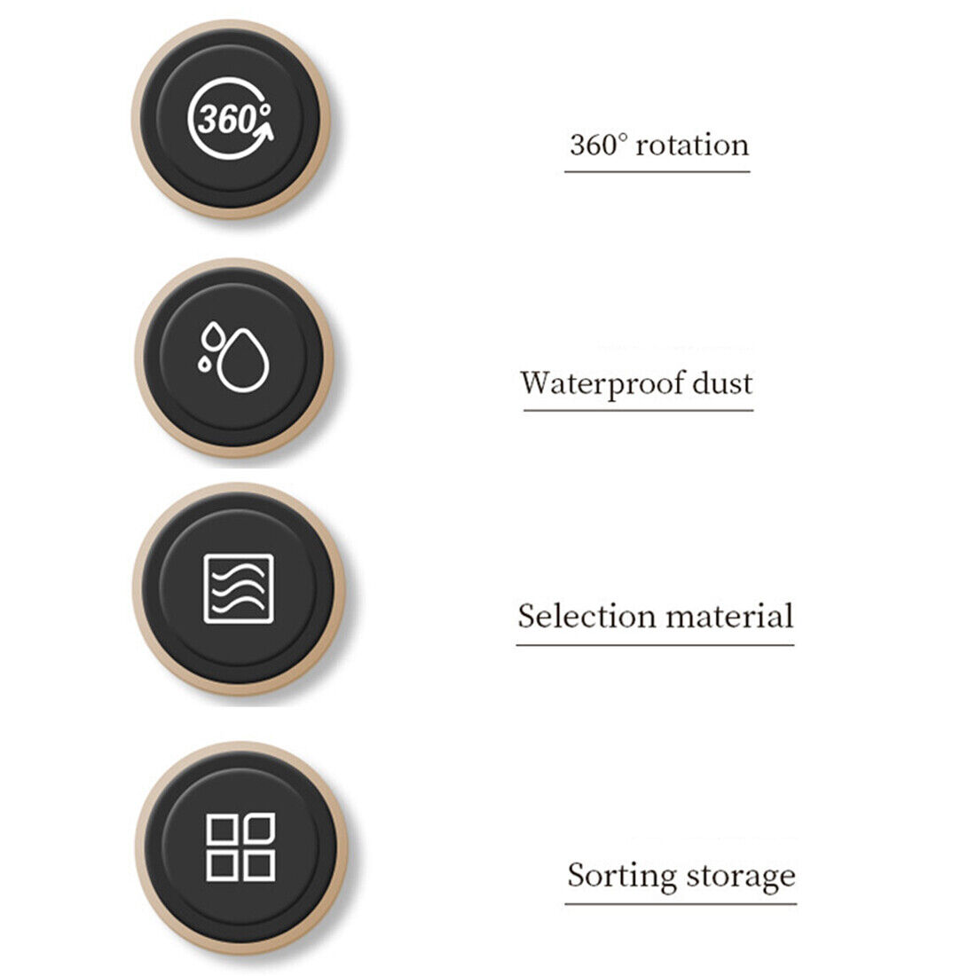 360° Rotating Makeup Brush Holder with Clear Lid Cosmetic Organiser Make-Up