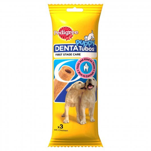 PEDIGREE Denta Tubo Puppy Dog Dental Treats 3 Sticks 72g - Case of 18