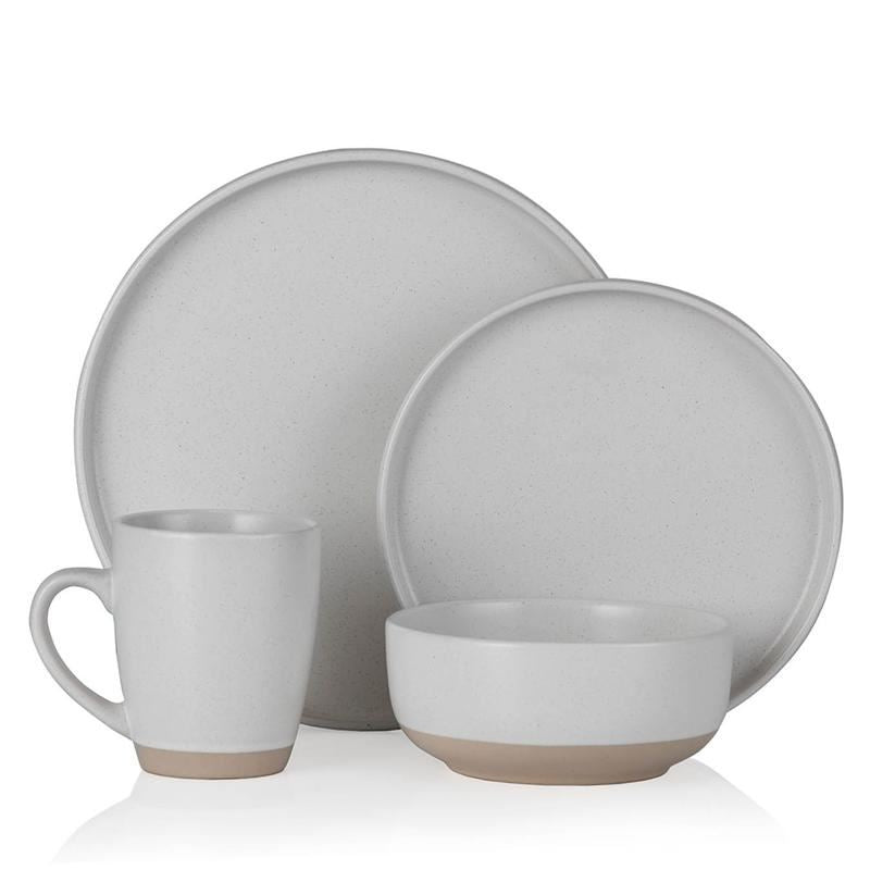 Tower Barbary & Oak White Avena 16 Piece Dinnerware Set