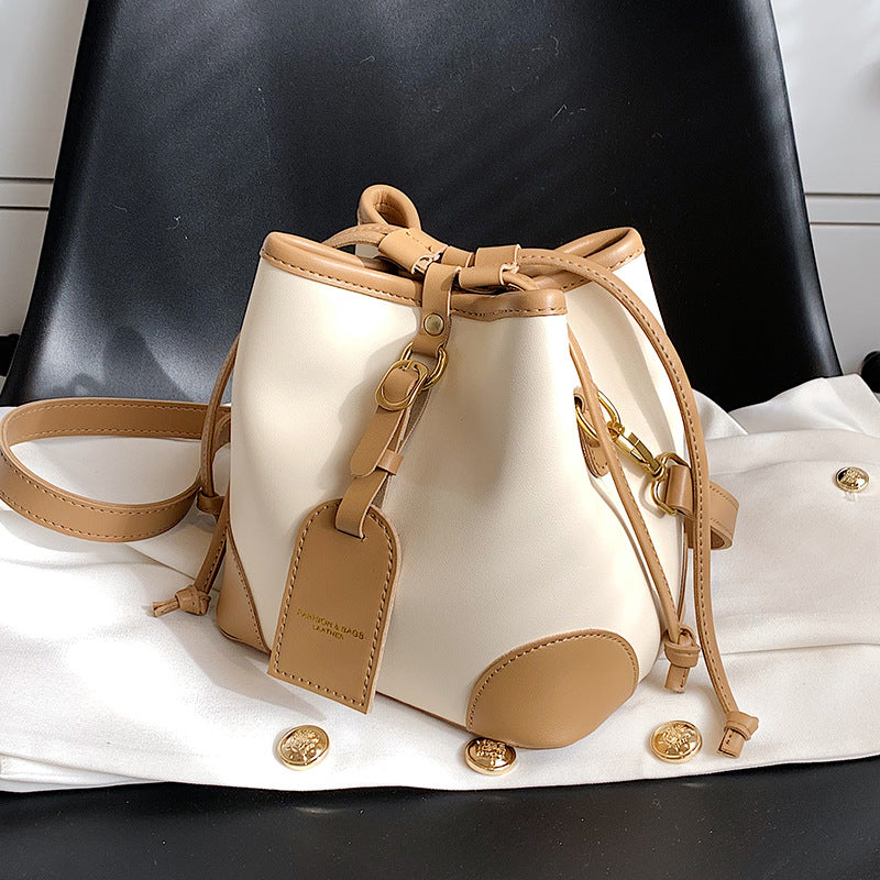 New Fashionable All-matching Simple Crossbody Fashionable One-shoulder Bucket Bag