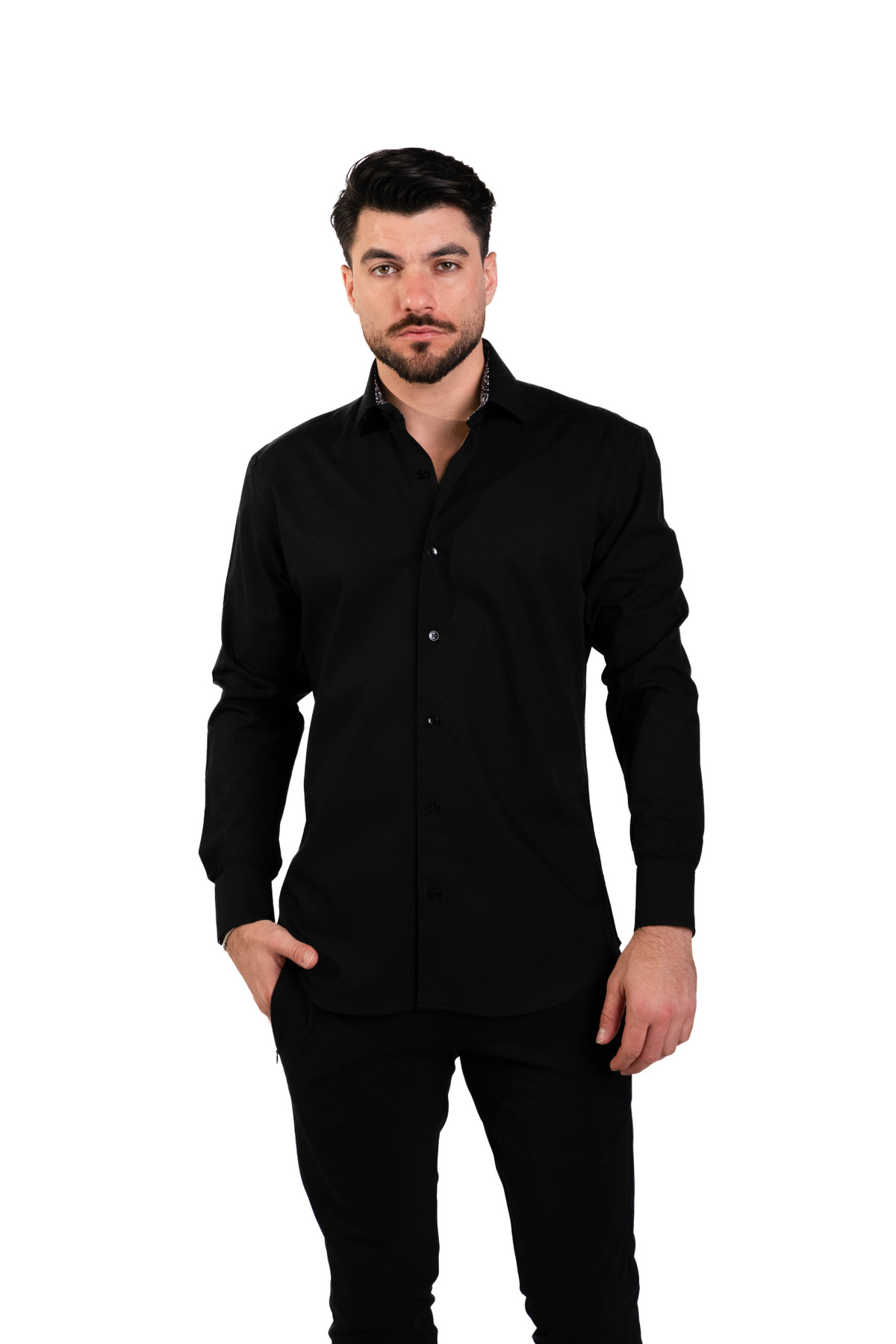 MASUTTO YORK/18 LONG SLEEVE BUTTON DOWN SHIRT