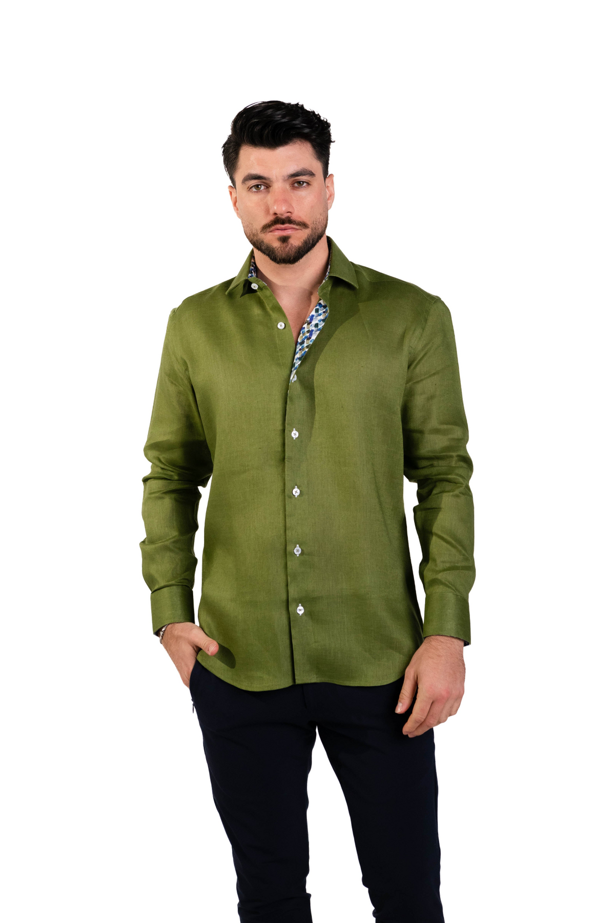 MASUTTO SAMUEL/09 LONG SLEEVE BUTTON DOWN SHIRT