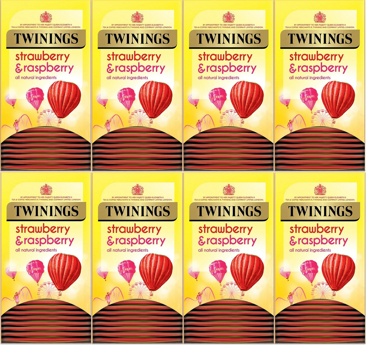 Twinings Strawberry & Raspberry Individually Enveloped Tagged Tea Bags