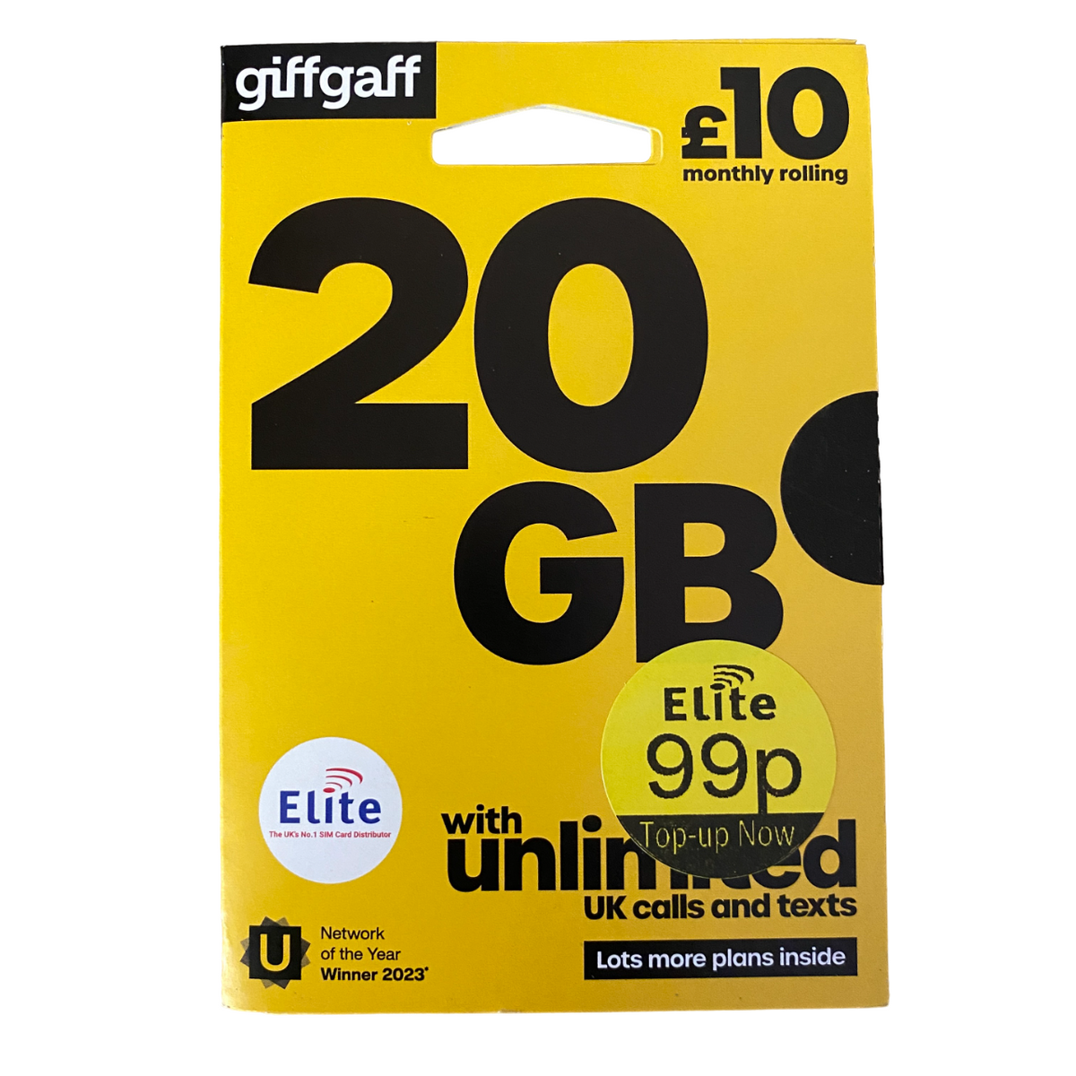 giffgaff Pay As You Go Sim Card - £10