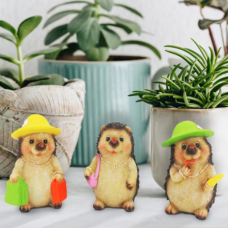 Set of 3 Hedgehog Ladies