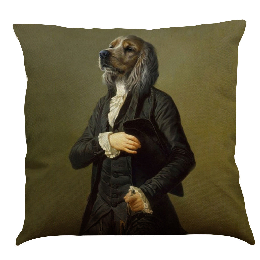 Creative Human Animal Cotton Linen Pillowcase