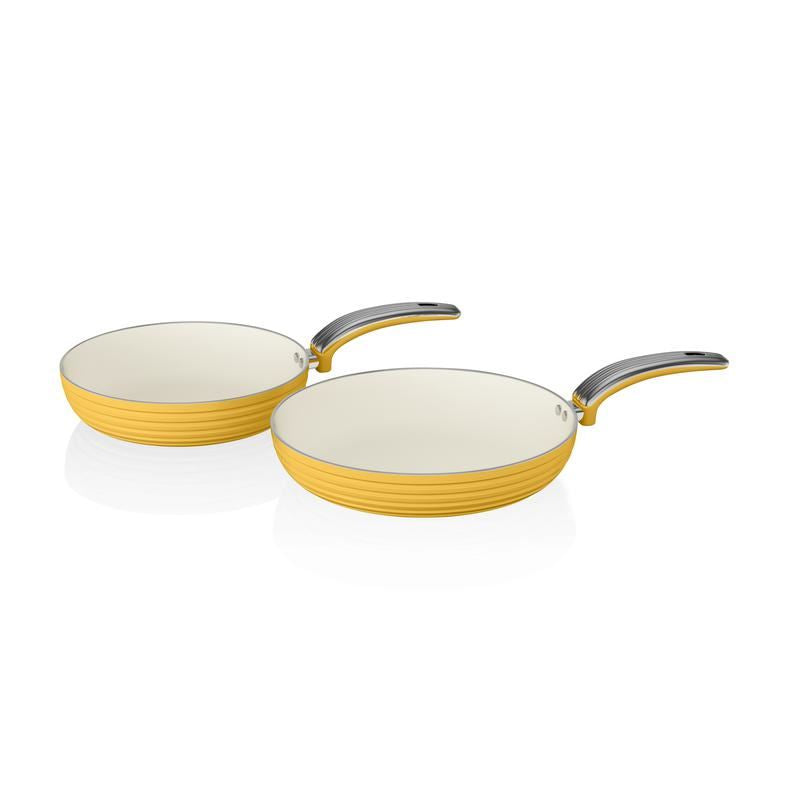 Swan Retro 20cm/28cm Frying Pans Yellow