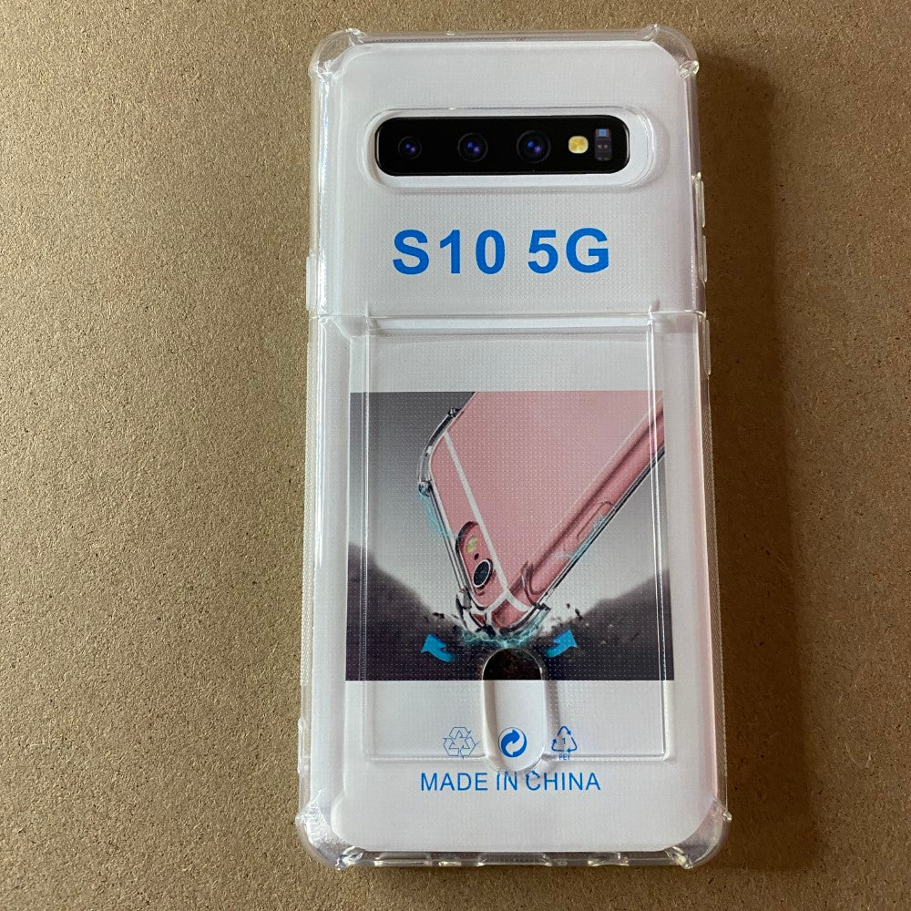 Soft TPU Clear Case With Card Slot - For Samsung S10 5G