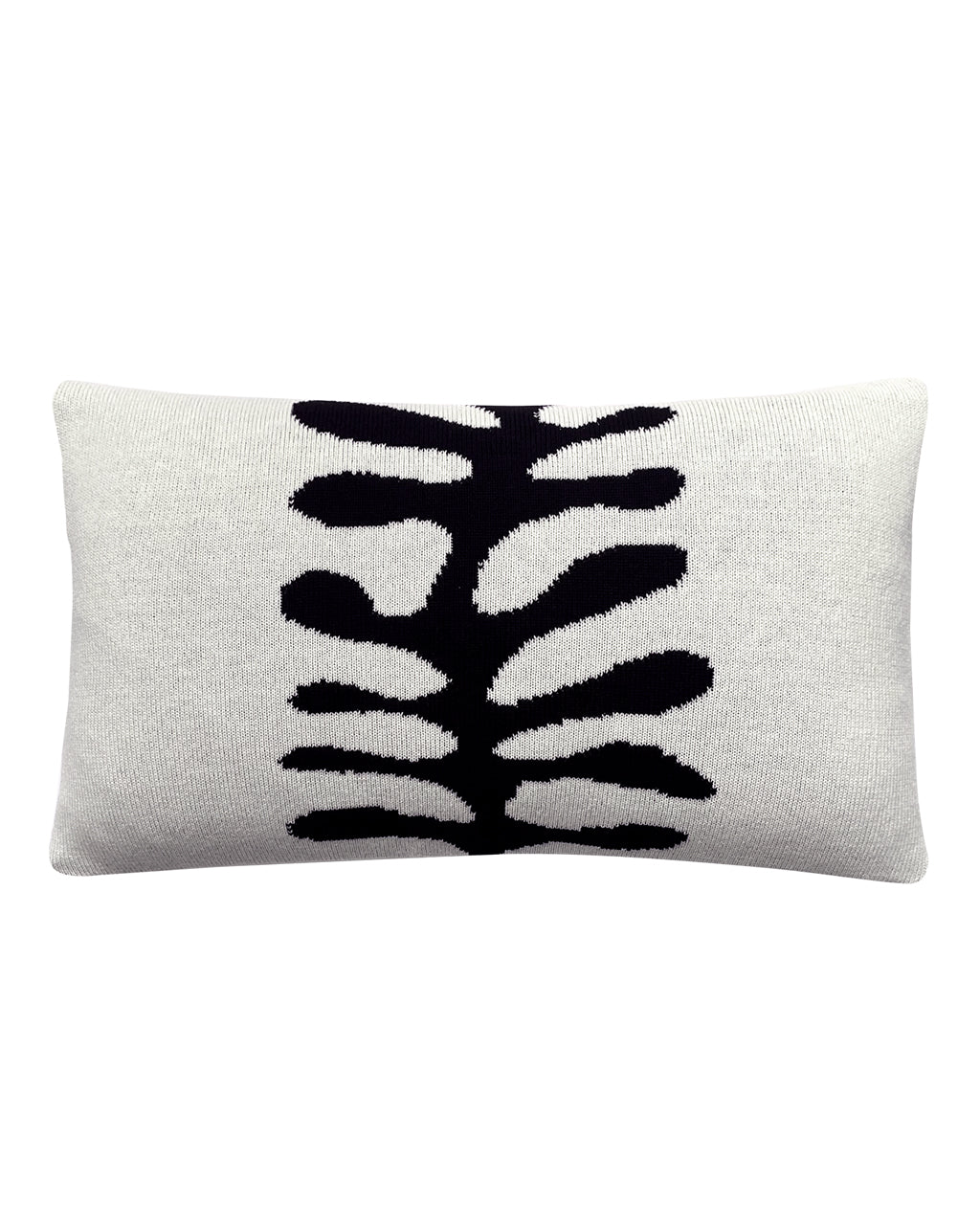 Organic Shape Wool & Cashmere Knitted Cushion White