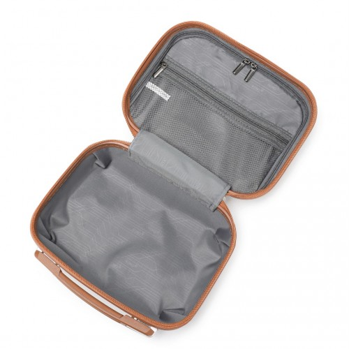 K1871-1L - Kono ABS 4 Wheel Suitcase Set with Vanity Case - Cream