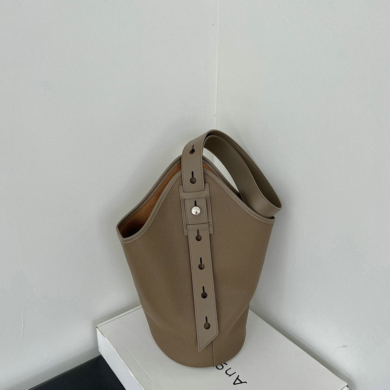New Genuine Leather Large-capacity Bucket Bag