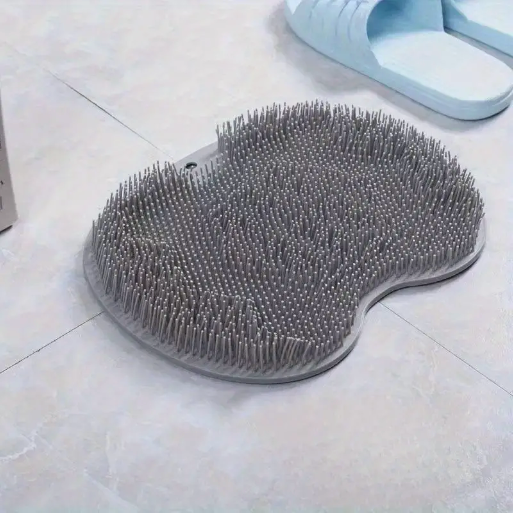 Silicone Foot and Back Massage Shower and Bath Mat GREY. NR22