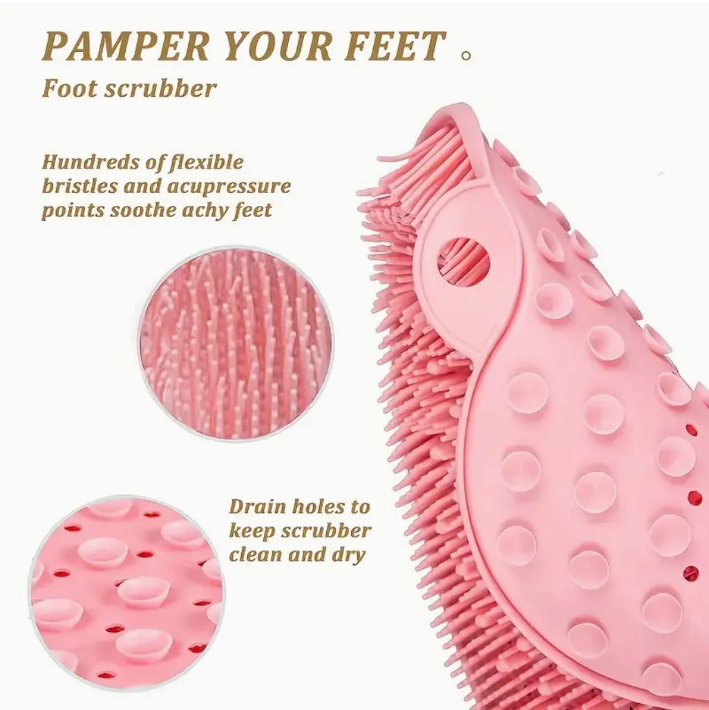 Silicone Foot and Back Massage Shower and Bath Mat GREY. NR22