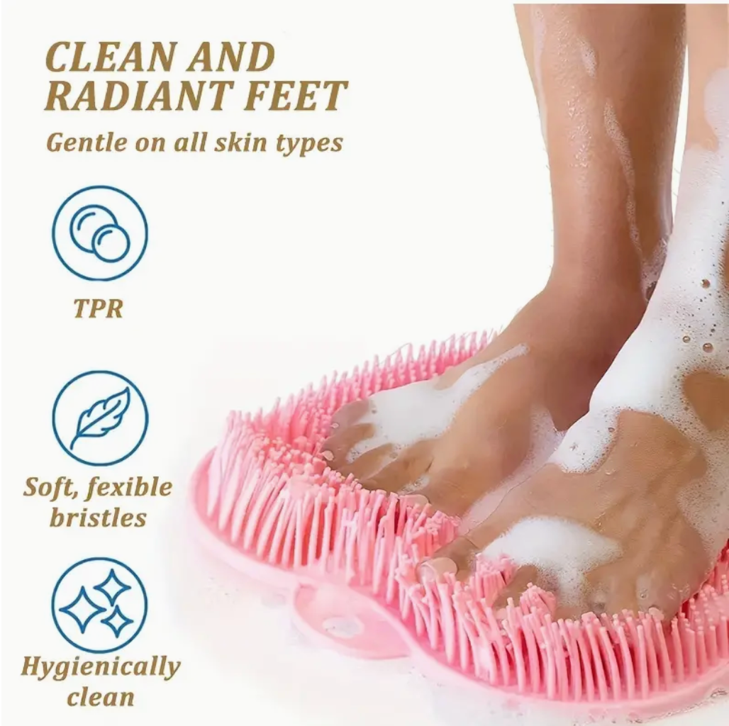Silicone Foot and Back Massage Shower and Bath Mat GREY. NR22