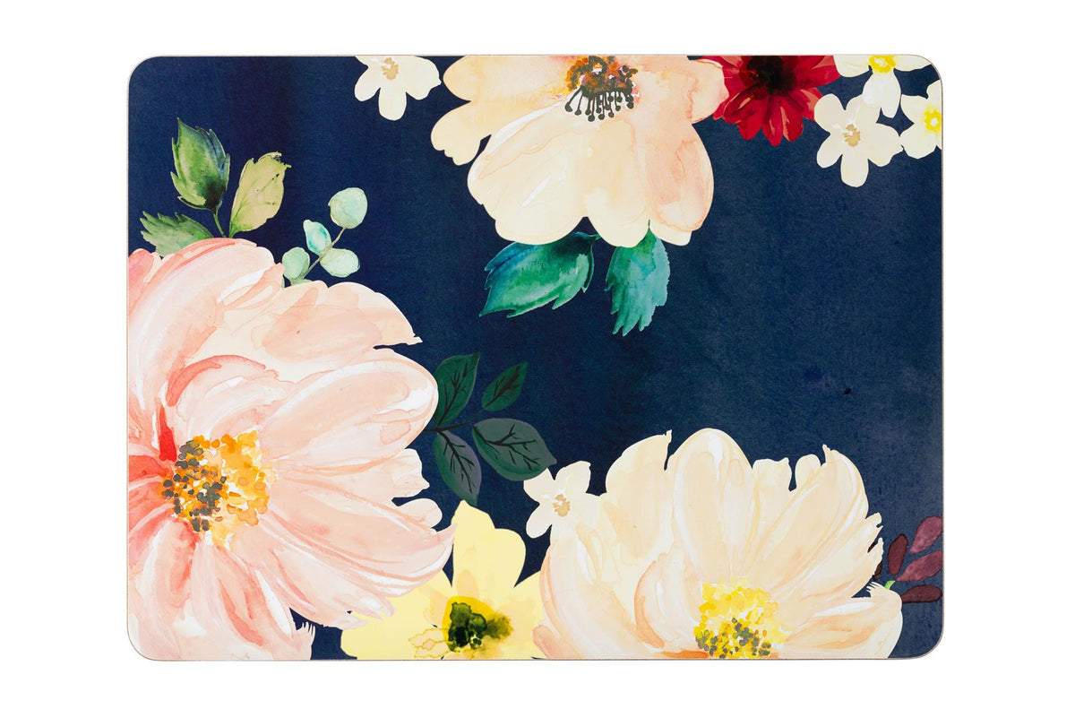 Refreshing Floral Set Of 4 Placemats