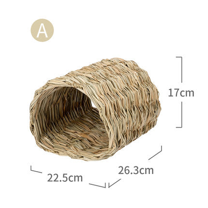 Hand-made straw channel molar avoidance nest