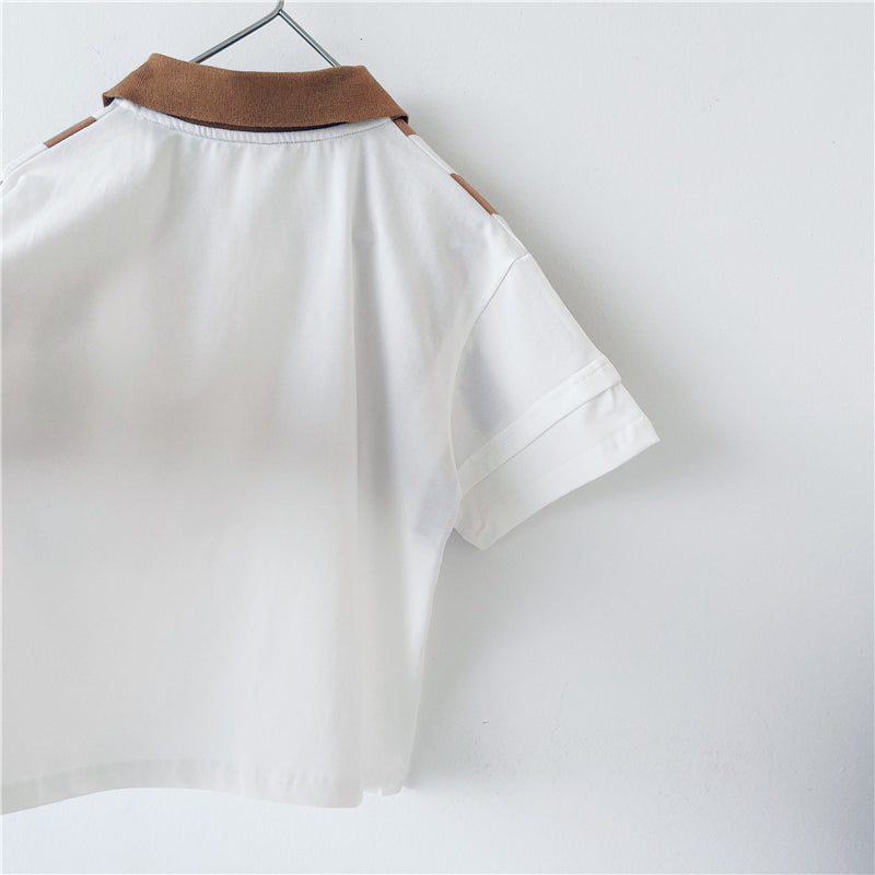 Summer Boy Striped T-shirt Short Sleeve Top