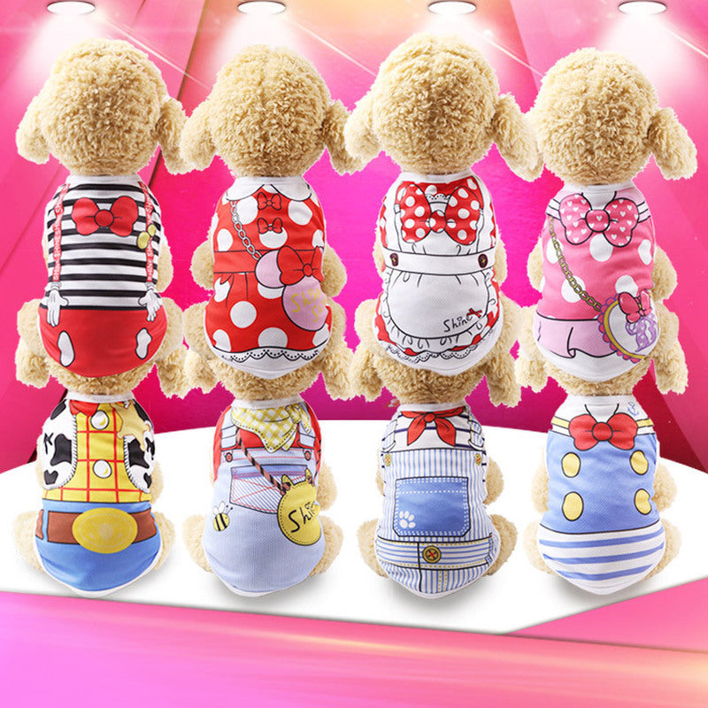 Summer thin pet cartoon clothes