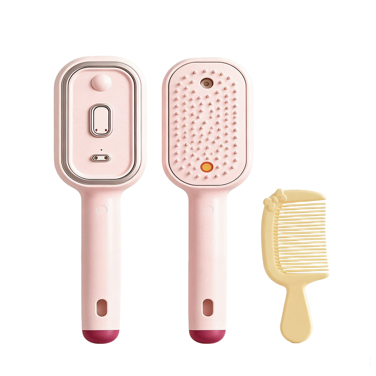 Electric Spray Airbag Beige Massage Brush Yellow Hairbrush Set