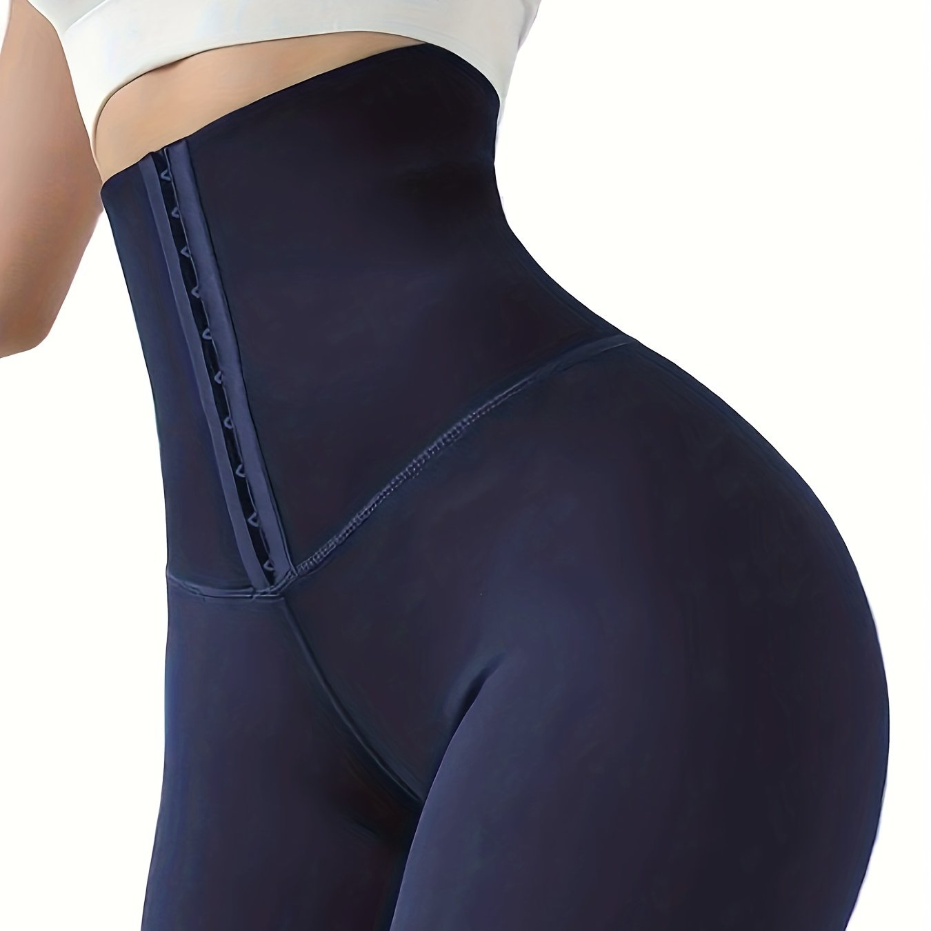 High-Waist Tummy Control Leggings | Butt Lifting, Double-Breasted Button Closure – Women's Shapewear