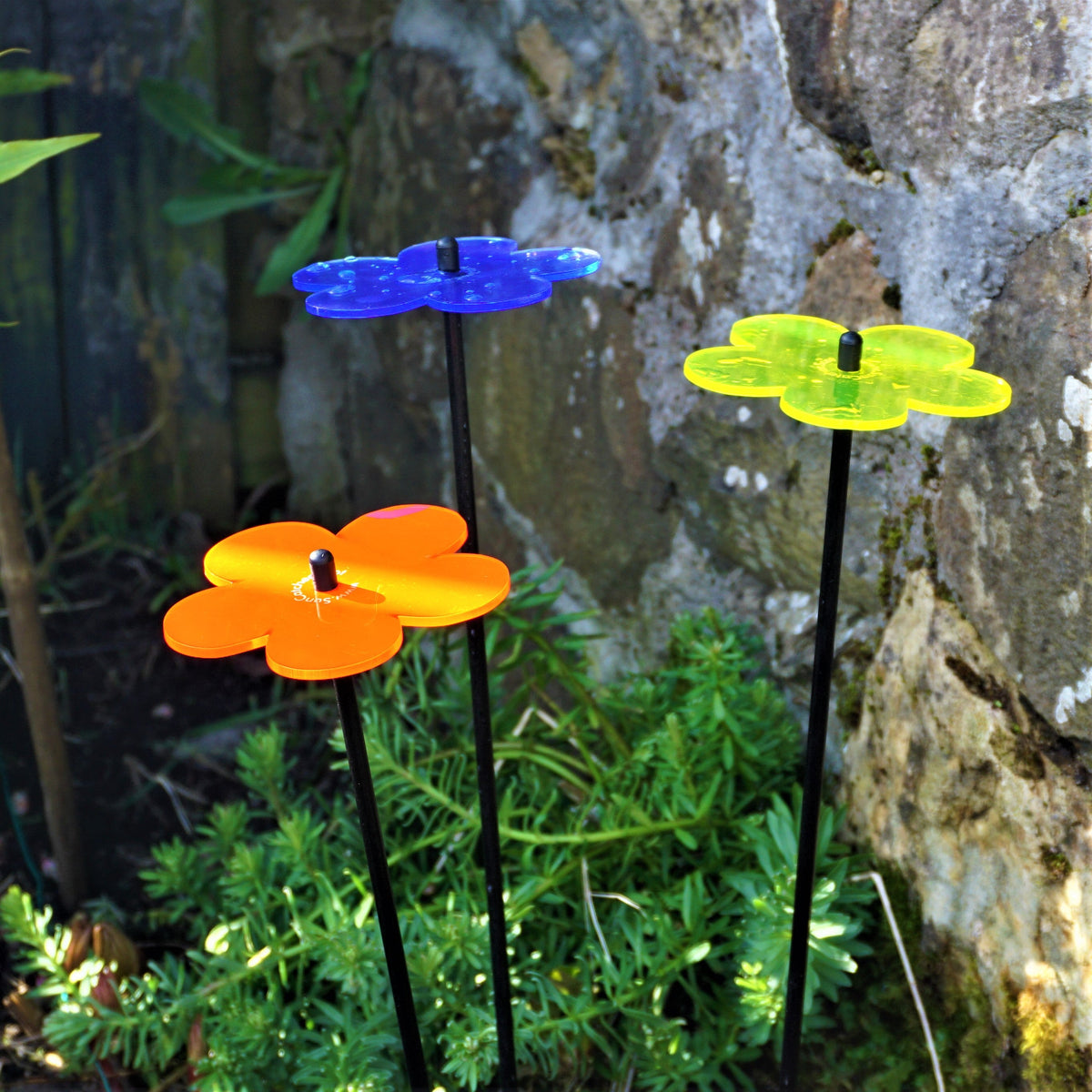 Garden Décor Ornaments Set of 3 'Blossoms'