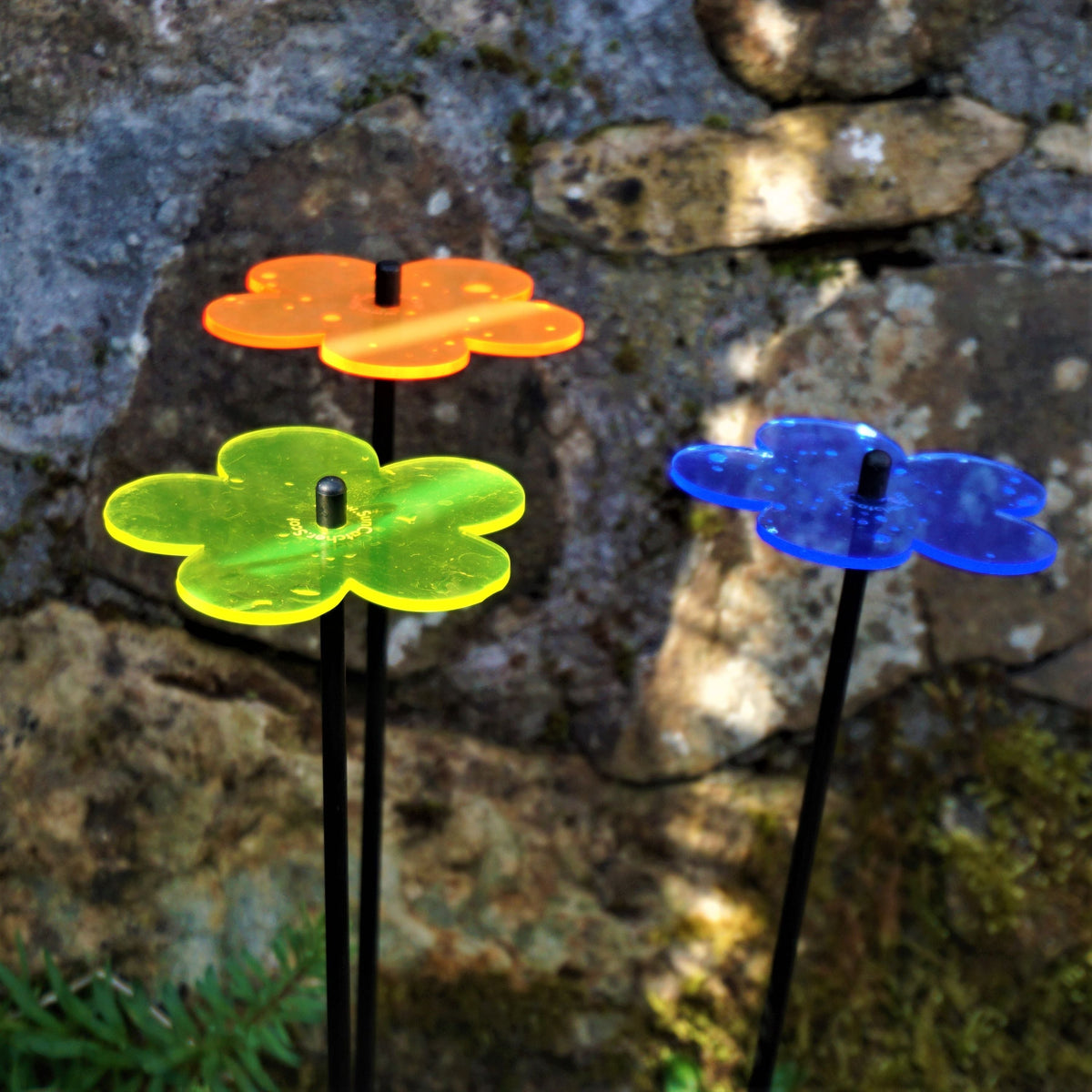 Garden Décor Ornaments Set of 3 'Blossoms'