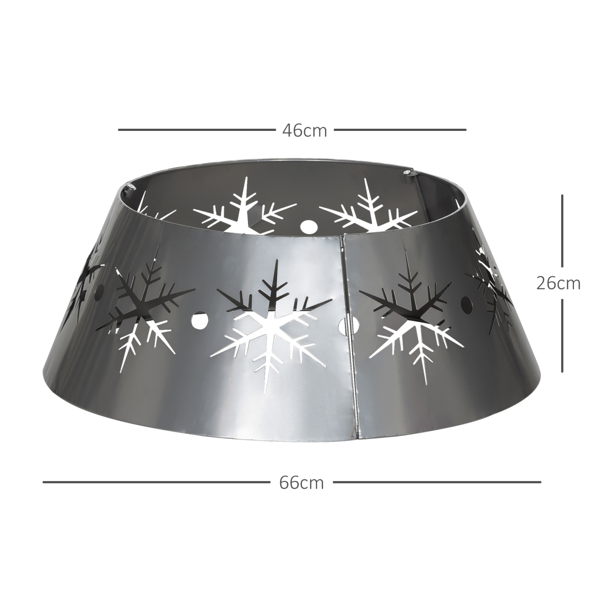 HOMCOM Christmas Tree Base Cover with Hollow Snowflake Patterns Xmas Decoration