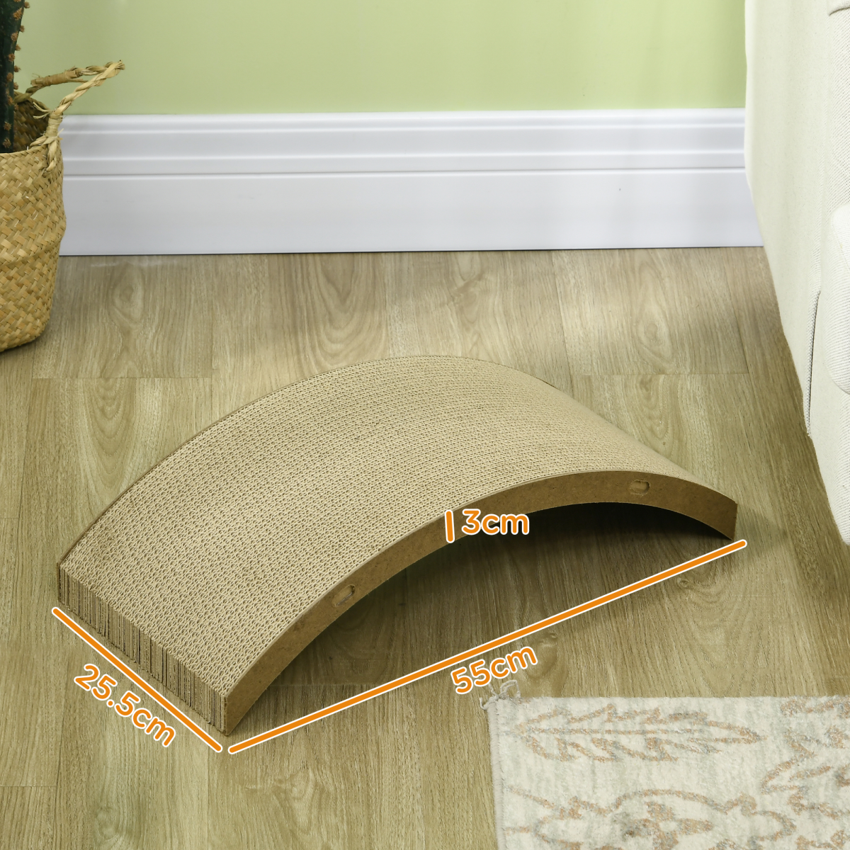 PawHut 4PCs Cat Scratch Pad Reversible, Replacement for Cat Treadmill, 55 x 26cm