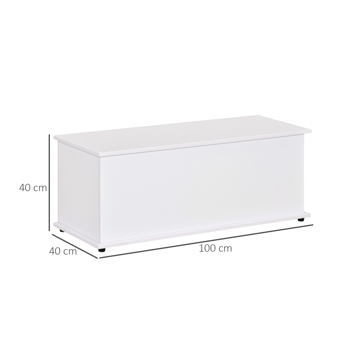 Storage Box Chest  Lid Keepsake Spacious Collection Chipboard -White