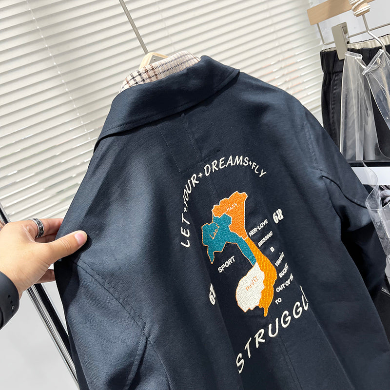 Sufeng Wanzhen Embroidery Cabinet Men's Mid-length Trench Coat
