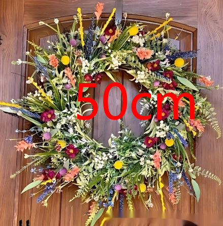 Simulated Plant Wildflower Wreath Ornament