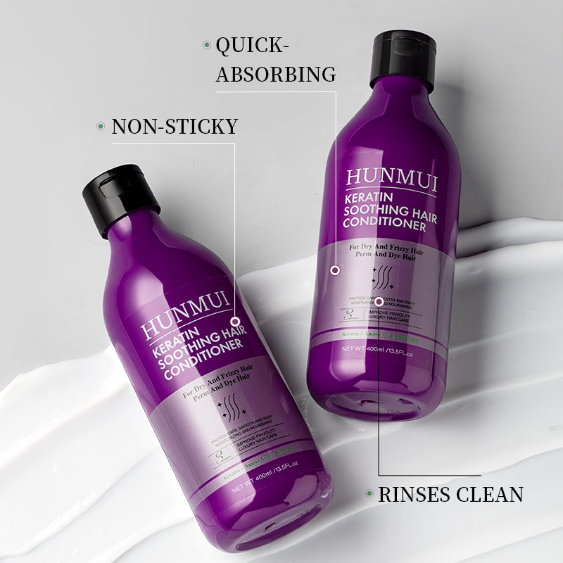 HUNMUI Keratin Hair Conditioner,Shampoo 400ml
