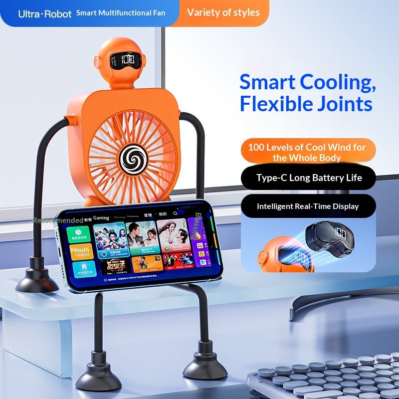 Versatile Robot With Suction-Cup Mini Fan
