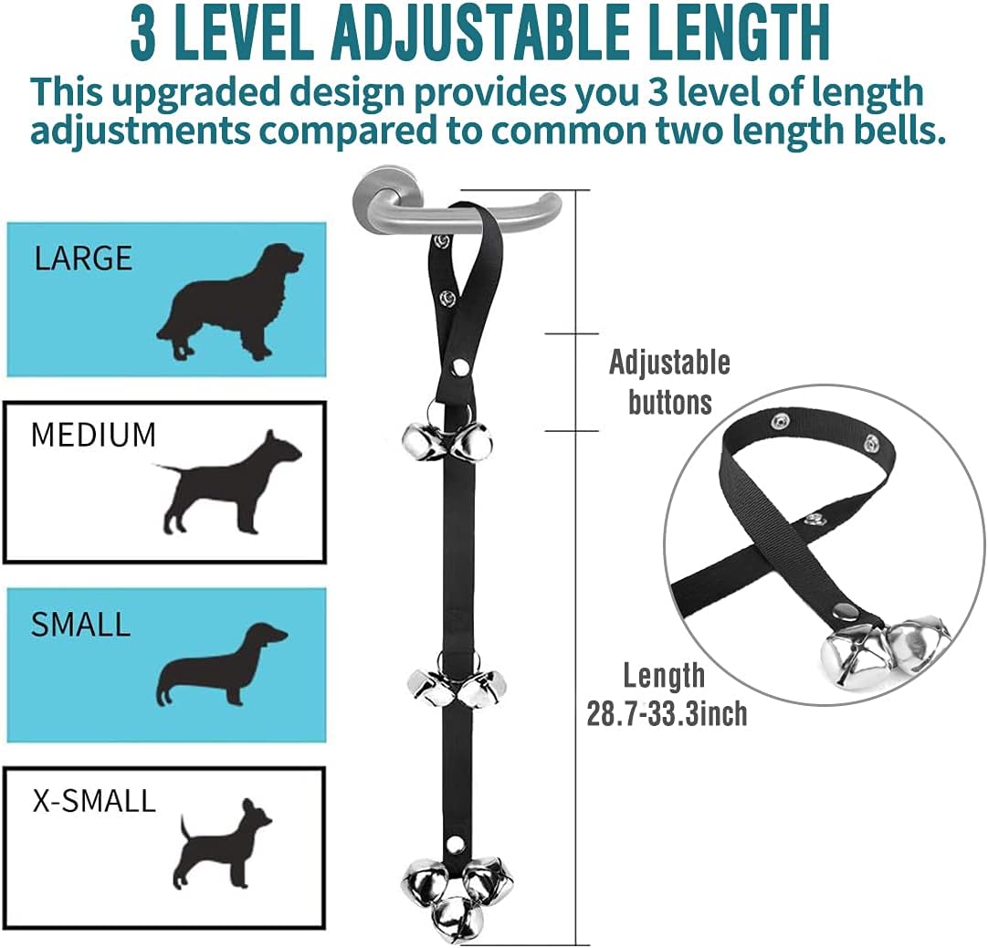 Dog Doorbell Premium Training Potty Premium Dog Bell Adjustable Doorbell Dog Bell Potty For Easy Training Of Your Puppy 7 Extra Large Louder 1.4 Doorbells