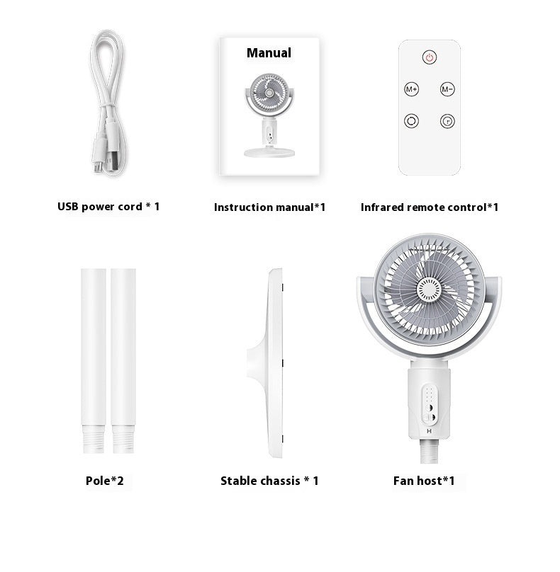 Remote Control Air Circulator Fan - 3D Oscillating Turbine Design Quiet Energy Saving Floor Standing Bladeless Cooling for Home Office Bedroom Use