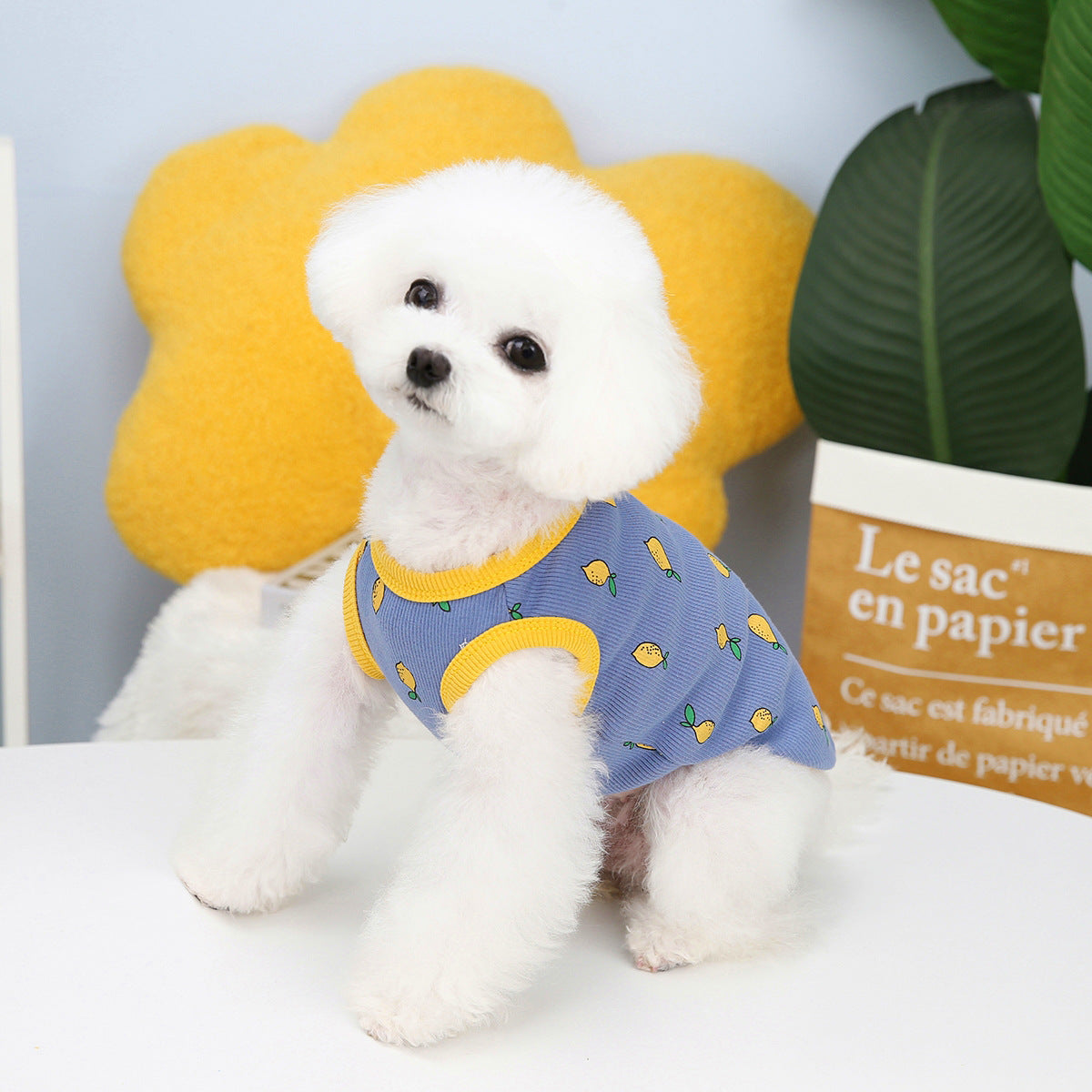 Pet Clothes Spring And Summer Puppy Lemon Vest
