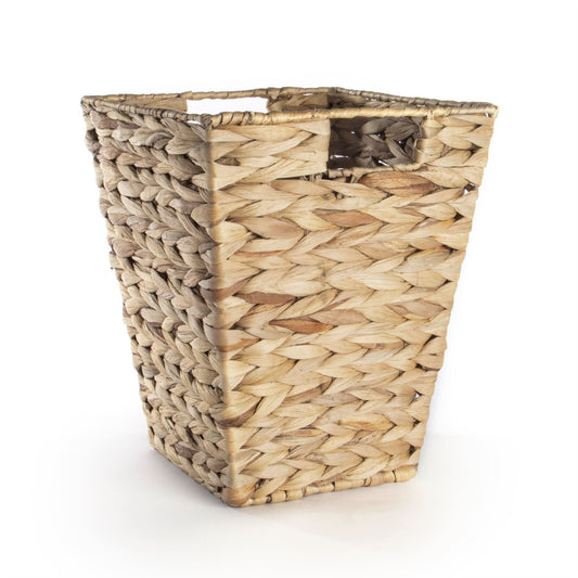 Natural Woven Banana Leaf Waste Paper Basket with Handles