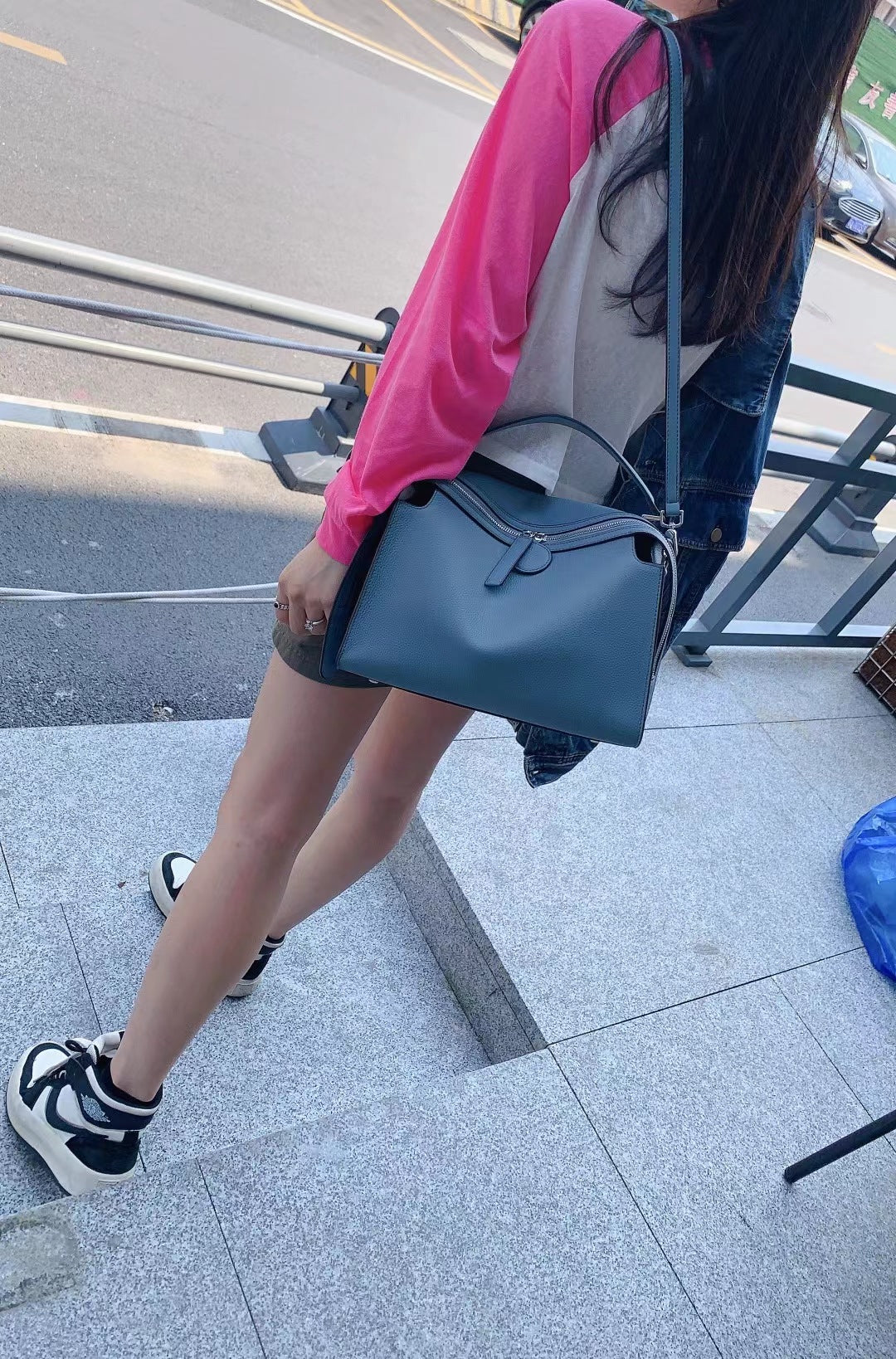 Women's Shoulder Crossbody Bag Stitching Contrast Color