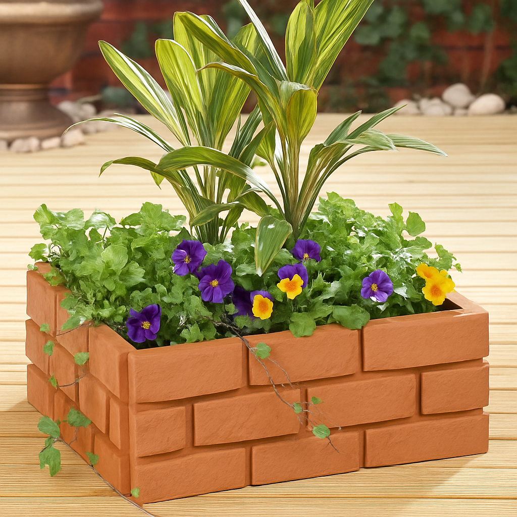 Brick Effect Garden Border (set of 4)