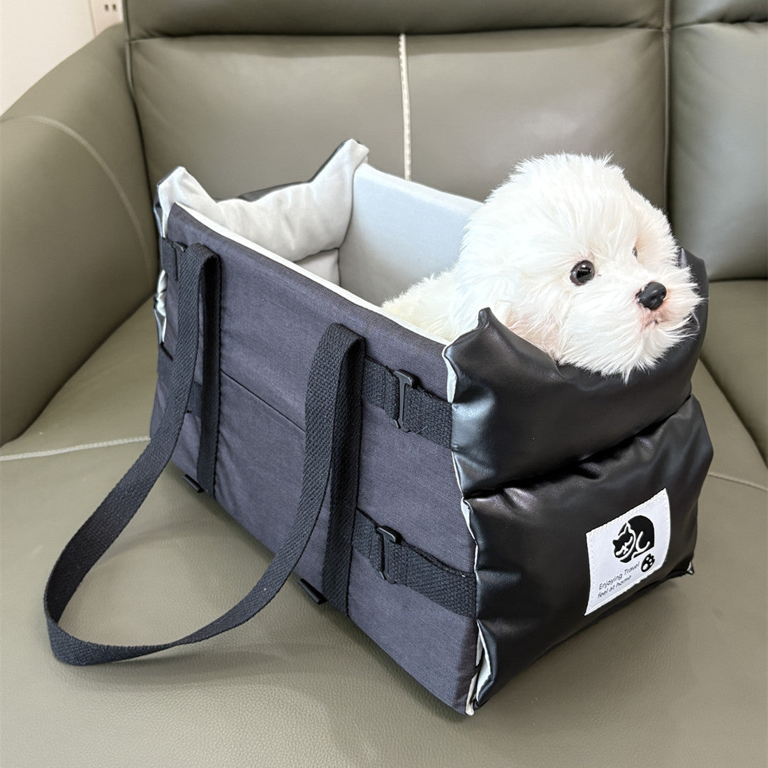 Leather Dog Bed Cat Carrier And Car Seat Mat