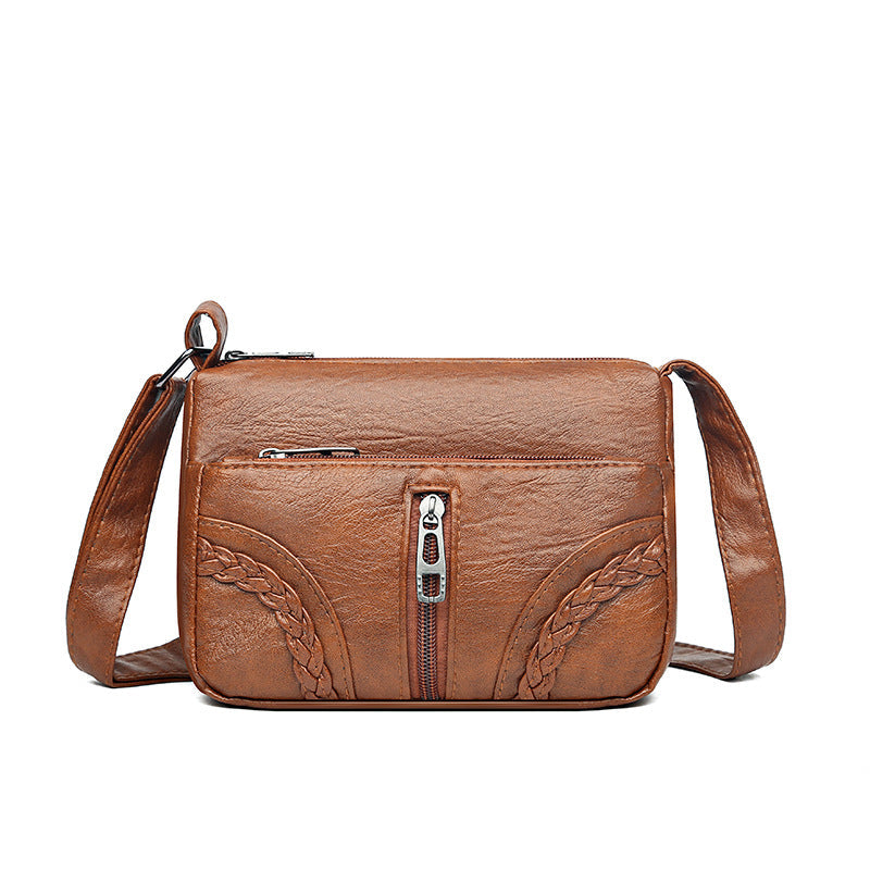 Simple And Lightweight Shoulder Large Capacity PU Crossbody Bag