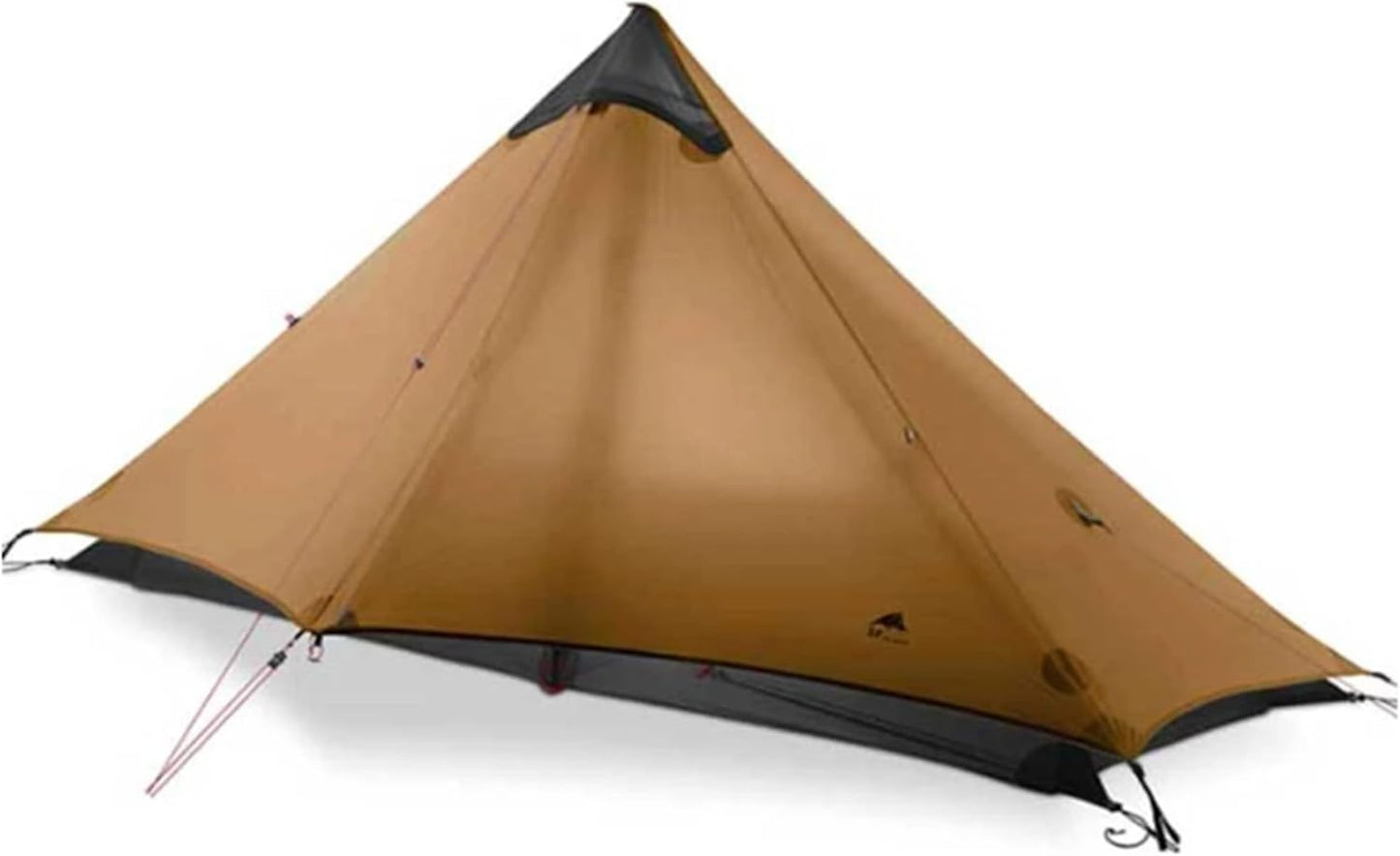 3F UL Gear Lanshan 1 Ultralight Backpacking Tent | 1 Person | 4 Season | Khaki